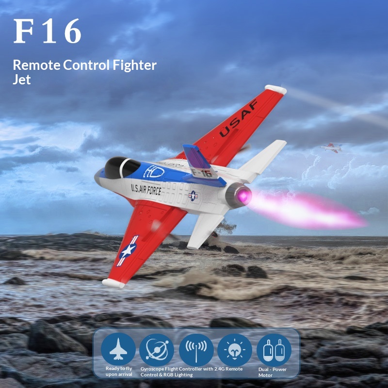 Rc Hobby Jet Plane - VOLANTEXRC F‑16 RC Fighter Jet 2‑Channel