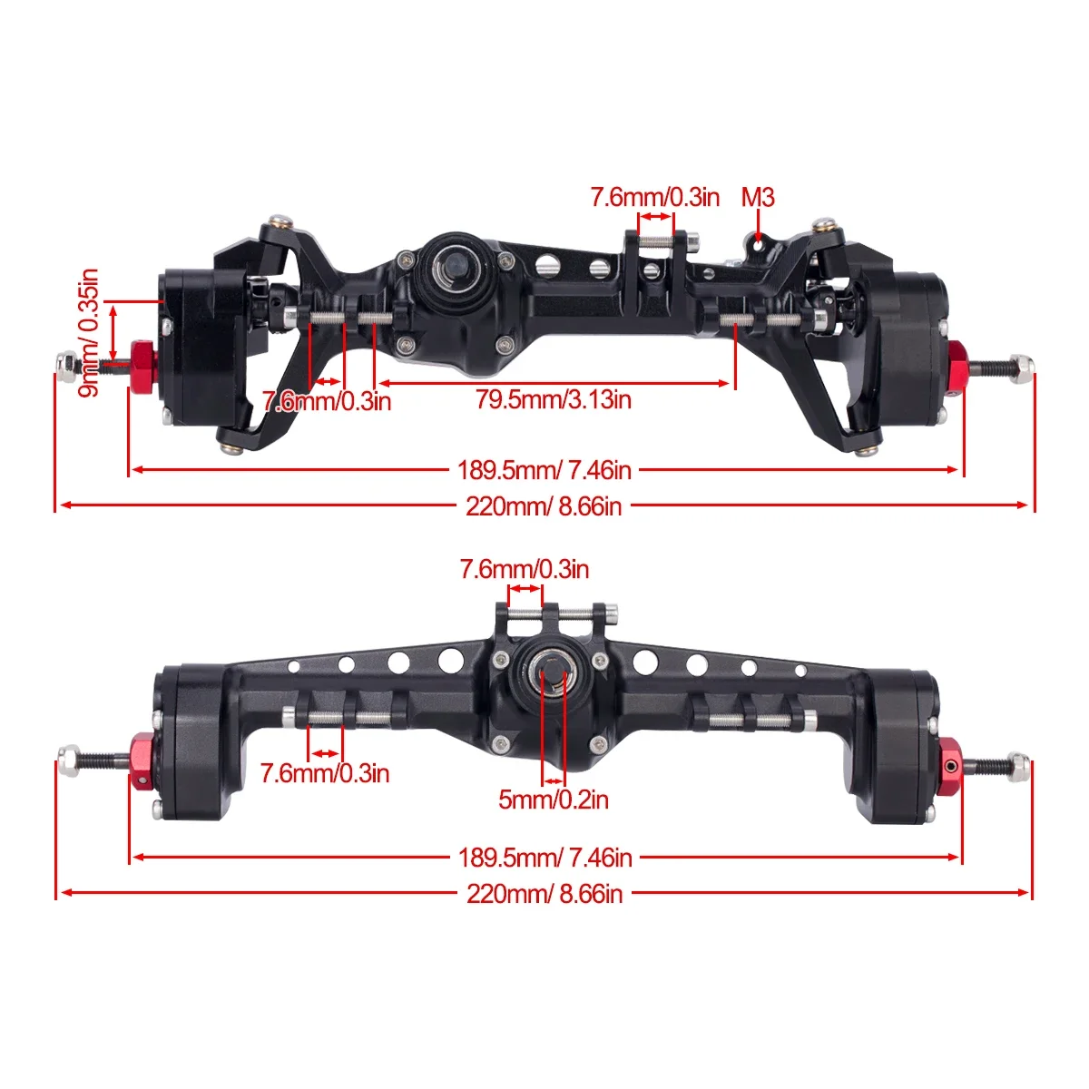 CNC Aluminum SCX10 III Front R - đánh giá và giá Rc Hobby Room